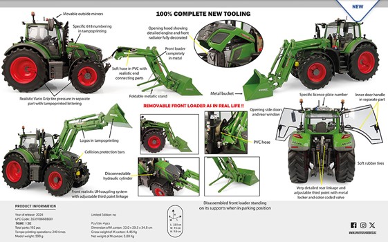 Fendt 618 Vario met Voorlader - 1:32